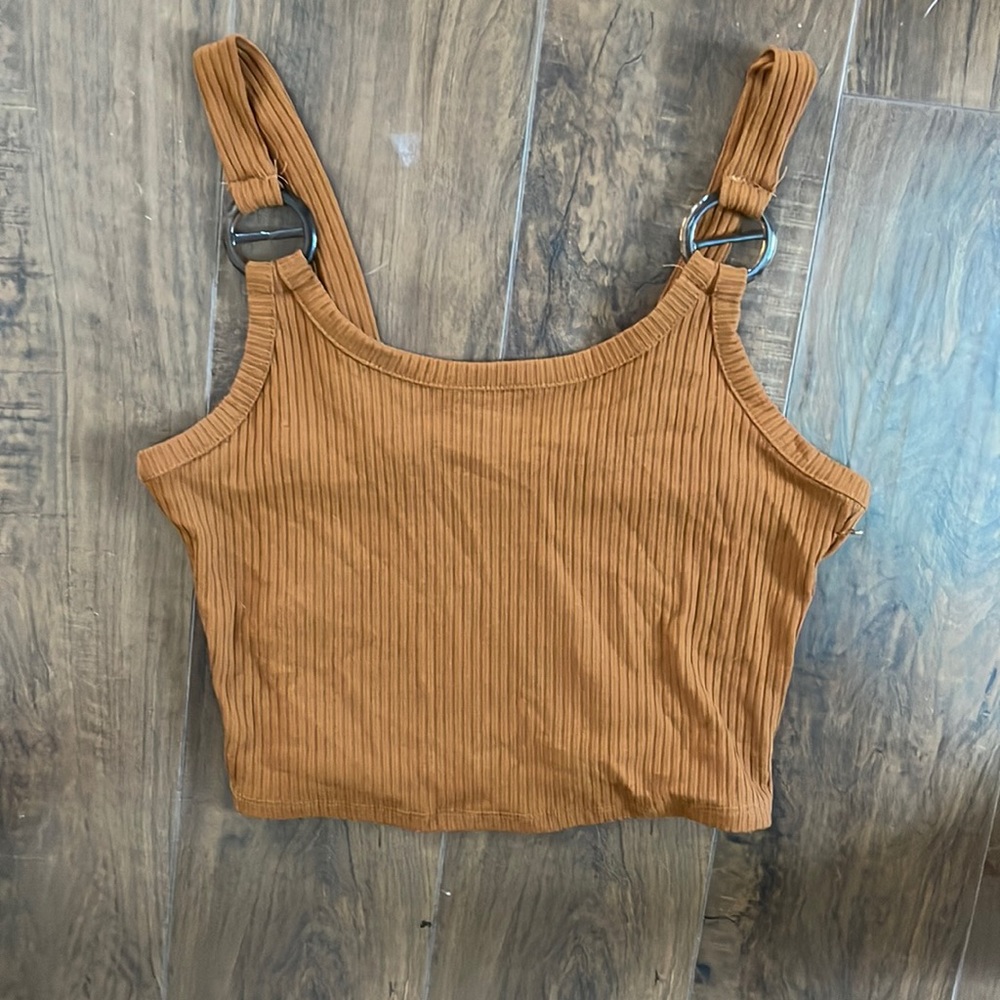 Rust orange crop top